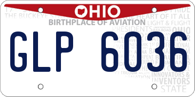 OH license plate GLP6036
