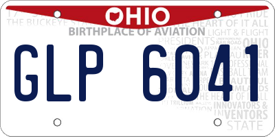 OH license plate GLP6041