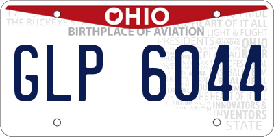 OH license plate GLP6044