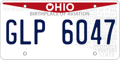 OH license plate GLP6047