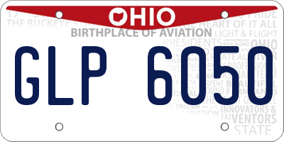 OH license plate GLP6050
