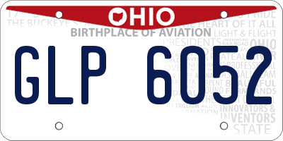 OH license plate GLP6052