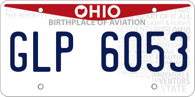 OH license plate GLP6053