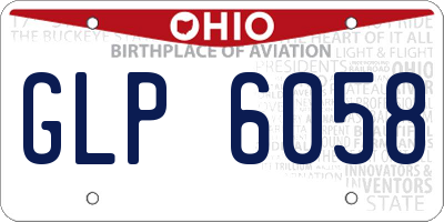 OH license plate GLP6058