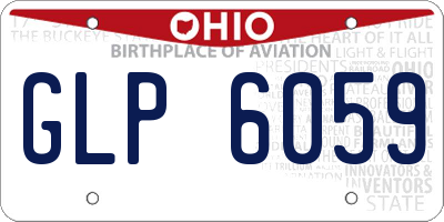 OH license plate GLP6059