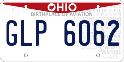 OH license plate GLP6062