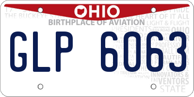 OH license plate GLP6063