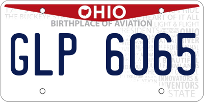 OH license plate GLP6065