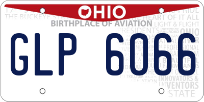 OH license plate GLP6066