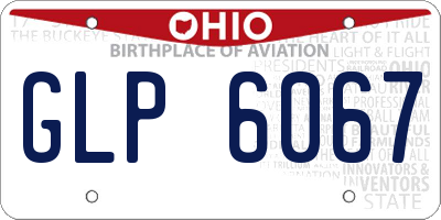 OH license plate GLP6067