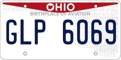 OH license plate GLP6069