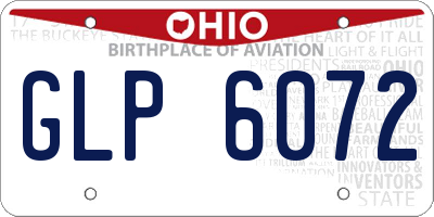 OH license plate GLP6072