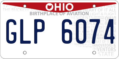 OH license plate GLP6074