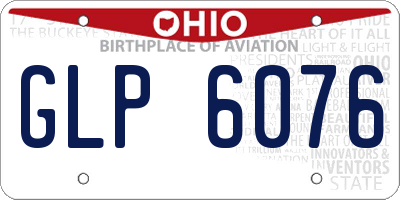 OH license plate GLP6076