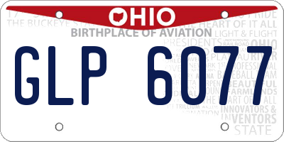 OH license plate GLP6077