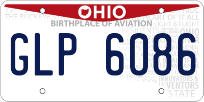 OH license plate GLP6086