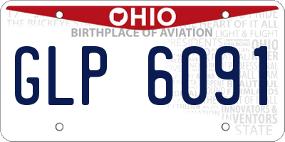 OH license plate GLP6091