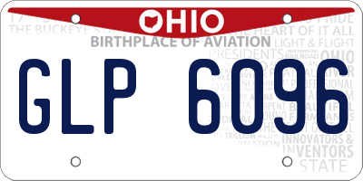 OH license plate GLP6096