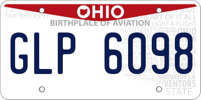 OH license plate GLP6098