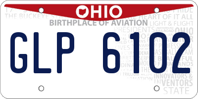 OH license plate GLP6102