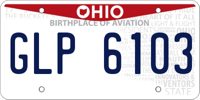 OH license plate GLP6103