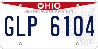 OH license plate GLP6104
