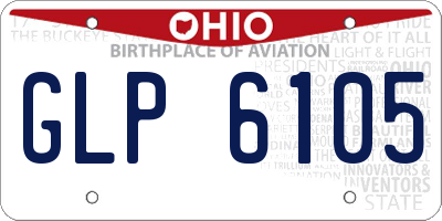 OH license plate GLP6105