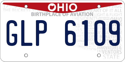 OH license plate GLP6109