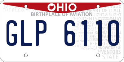 OH license plate GLP6110