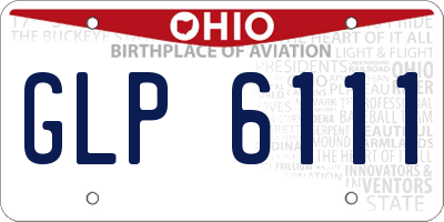 OH license plate GLP6111