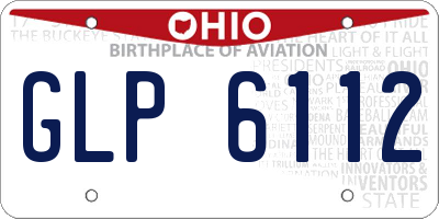 OH license plate GLP6112