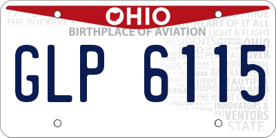 OH license plate GLP6115