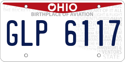 OH license plate GLP6117