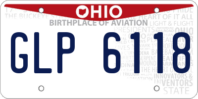 OH license plate GLP6118