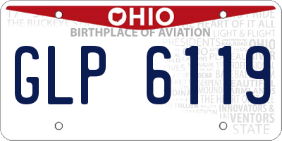 OH license plate GLP6119
