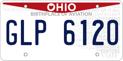OH license plate GLP6120