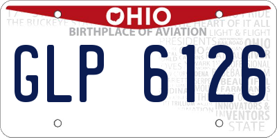 OH license plate GLP6126