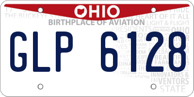 OH license plate GLP6128