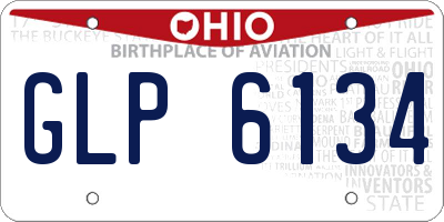 OH license plate GLP6134