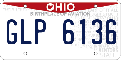 OH license plate GLP6136