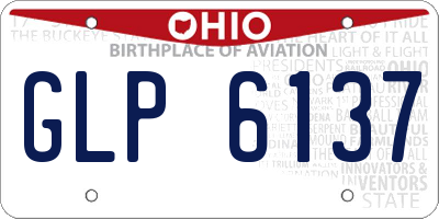 OH license plate GLP6137