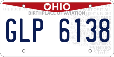 OH license plate GLP6138