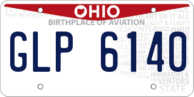 OH license plate GLP6140