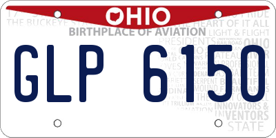OH license plate GLP6150