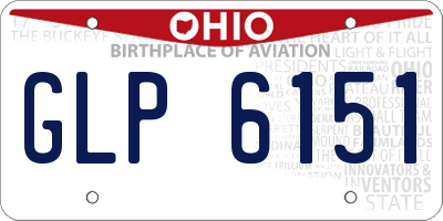 OH license plate GLP6151
