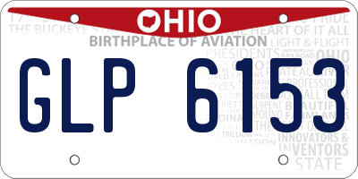 OH license plate GLP6153