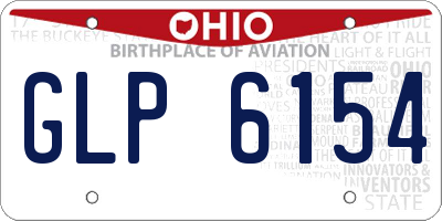 OH license plate GLP6154