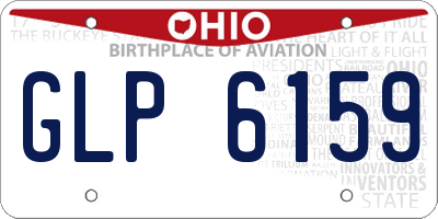 OH license plate GLP6159