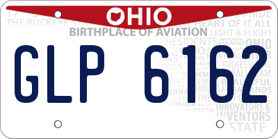 OH license plate GLP6162
