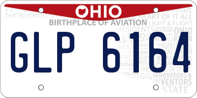 OH license plate GLP6164